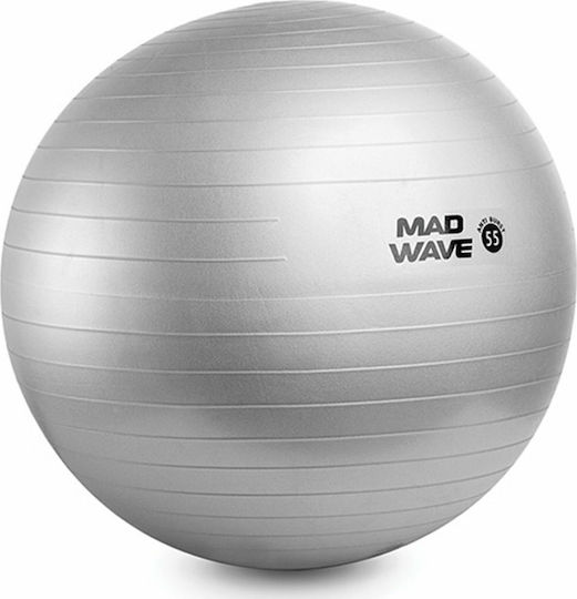 Mad Wave Gym Ball Ball Pilates 55cm in Silber Farbe