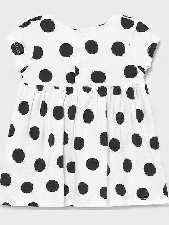 Children's Dress Sleeveless Polka Dot White