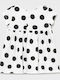 Children's Dress Sleeveless Polka Dot White