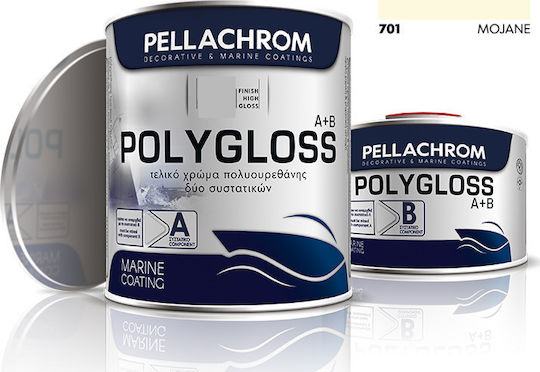 Pellachrom Polygloss A+B Χρώμα Ανωδομής Σκάφους 0.75lt 791 Ασημί