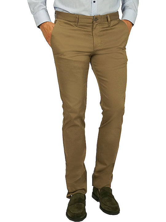Endeson Fashion 800 Ανδρικό Παντελόνι Chino σε Slim Εφαρμογή Μπεζ