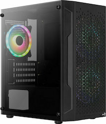 Aerocool Trinity Mini v3 Jocuri Middle Tower Cutie de calculator cu iluminare RGB Negru