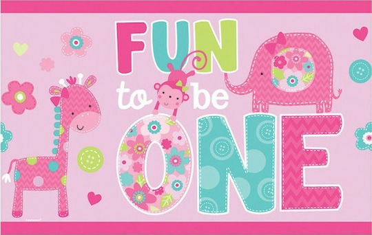 Amscan Party Tablecover Plastic 180x120cm Pink 571424