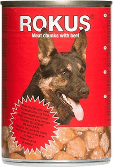 Rokus Wet Food Dogs in Cans with Calf 410gr