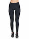 Frauen Lang Leggings Hochgeschnitten Marineblau
