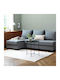 Round Side Metal Foldable Black Coffee Table W42xL42xH53cm