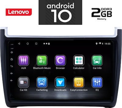 Lenovo Sistem Audio Auto pentru Volkswagen Polo / Caddy / T-Roc / T-Cross 2014-2017 (Bluetooth/USB/AUX/WiFi/GPS/Partitură) cu Ecran Tactil 9"
