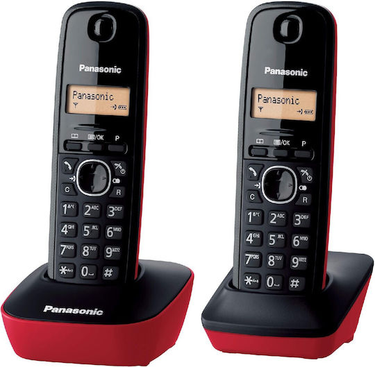 Panasonic KX-TG1612 Duo Cordless Phone (2-Pack) Black