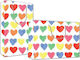 Next Inimioare Hârtie Geantă pentru Cadou Multicoloră 26x12x26cm. 12buc