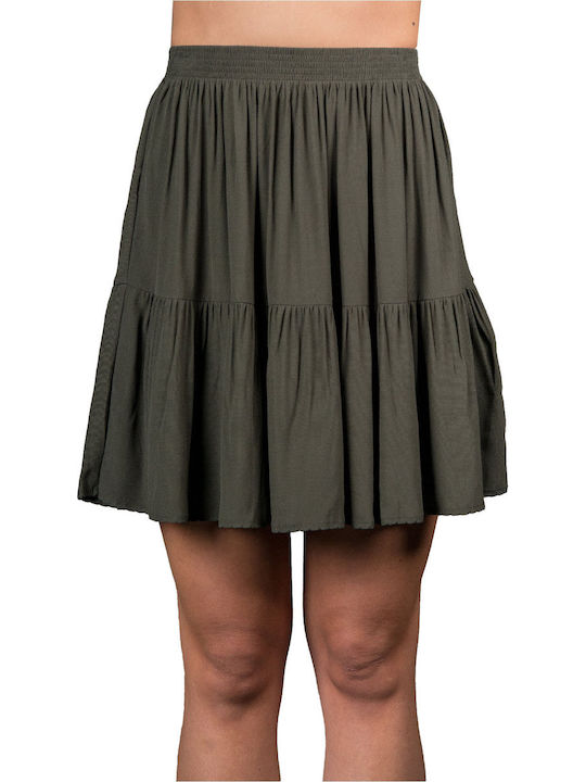 Birdie Hoch tailliert Mini Rock Khaki