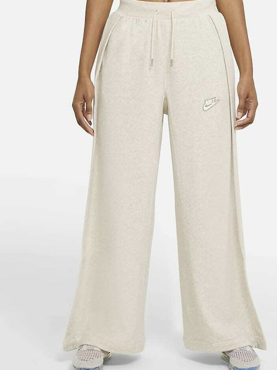 Jogginghose Breit Beige