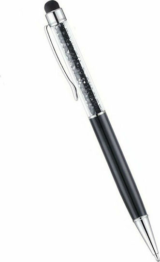 Stylus Screen Pen With Crystals in Black color