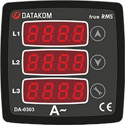 Datakom DA-0303-72 Ampermetru Contor Electric Trei faze digitale (72x72mm) 01.034.0210