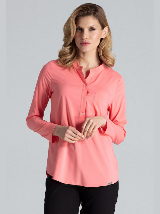 Figl M663 Women's Long Sleeve Shirt Pink 132487