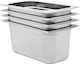 vidaXL Σκεύος Gastronorm Ανοξείδωτο GN1/3 με Βάθος 150mm (4τμχ)