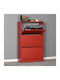 Wooden Shoe Organizer with 3 Shelves Red 73x26x119cm
