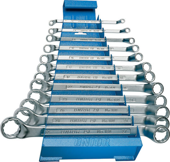 Unior 180/1MS Σετ 12 Διπλά Κλειδιά Πολύγωνα Κυρτά