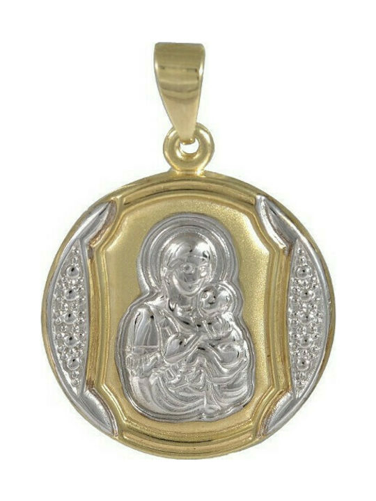 Anhänger Kinder Amulett mit der Jungfrau Maria aus Gold 9K PD11014