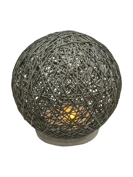 Pakketo Ball Tabletop Decorative Lamp LED Battery Φ18.5x18cm Gray