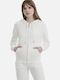 SugarFree Women's Hooded Cardigan White