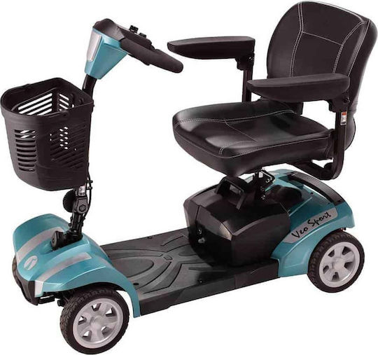Electric Mobility Rascal Veo Sport Rollstuhl Scooter mit Klappbarem Rücken Blau