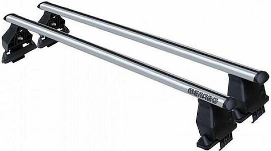 Menabo Aluminum Car Roof Bars 112cm for Suzuki Splash 5D for Cars with Factory Bars Set with Roof Rack Legs Silver