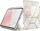 i-Blason Cosmo Tri-Fold Umschlag Rückseite Silikon Marble Pink (iPad Pro 2020 12,9 Zoll)