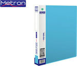 Metron Clipboard Flexible with 60 plastic sleeves Slides for Paper A4 Blue 1pcs