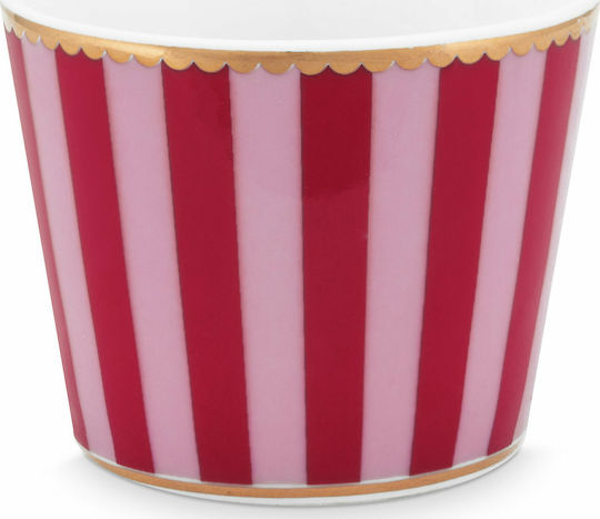 PiP Studio Love Birds Stripes Αυγοθήκη από Πορσελάνη Κόκκινη