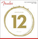 Fender 70L 80/20 Bronze Gewundene Akustikgitarrensaiten Set 12 - 52" Leicht