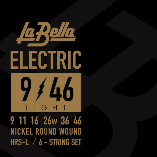 La Bella Electric Guitar Strings Set Nickel Wound 9-46 Light
