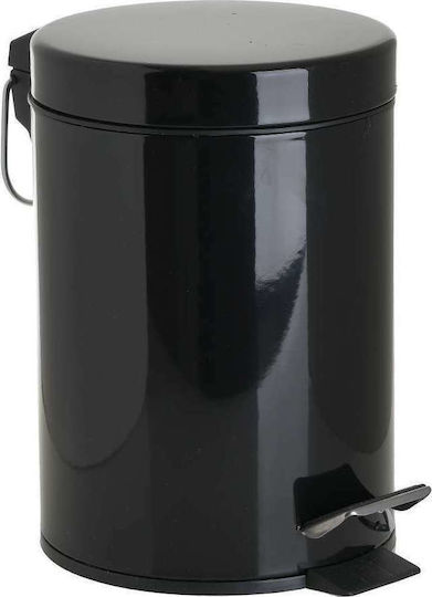 Click Abfalleimer Abfall Metallisch mit Pedal Schwarz 3Es 1Stück