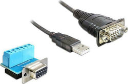 DeLock Kabel USB-A zu RS232 9-poliger Stecker 0.82m (62406) 1Stück