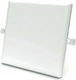Atman Square Plastic Recessed Spot with Integrated LED and Natural White Light 18W White 12x12cm.