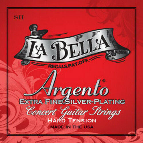 La Bella Argento Single Silver Plated Classical Guitar Strings 6 Pieces 44 Inches Hard