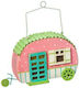 JK Home Decoration Πασχαλινό Σπιτάκι Ξύλινο Πράσινο 12x9x4εκ.