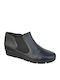 SB1590 Leder Stiefeletten Damen Schwarz