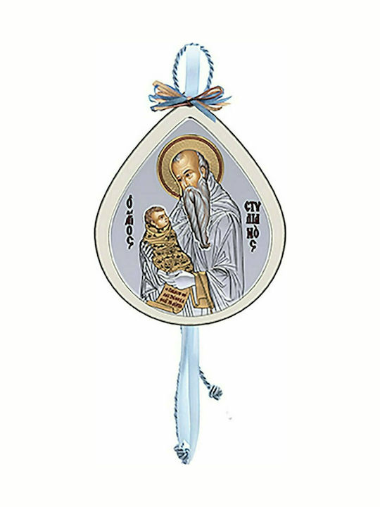 Slevori Saint Stylianos Saint Icon Kids Talisman made of Silver VP00149TW1HG-B-A