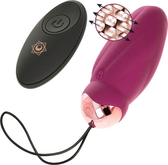 Rithual Remote Controlled Egg Rotation Pearls with Vibration Vibrator Egg with Remote Control 8cm Pink