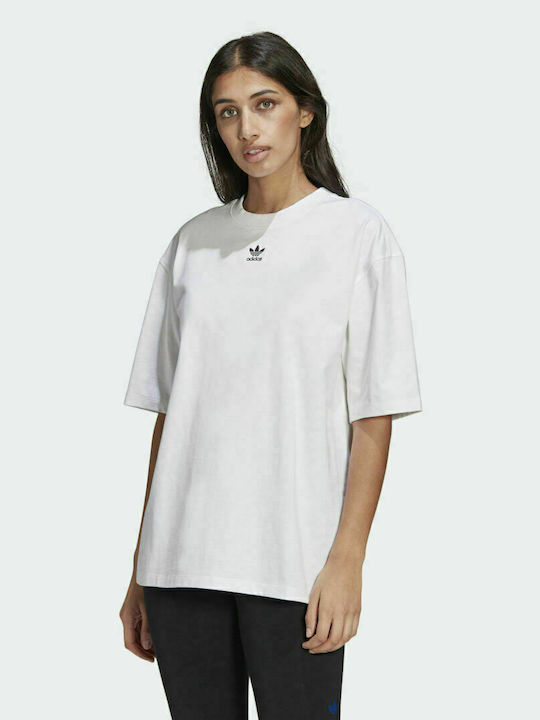 Adidas Oversized Γυναικείο T-shirt Λευκό