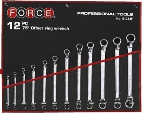 Force 51213C Set 12 Doppelt Polygon-Schlüssel Gerade