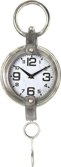 Atmosphera Old Louis Αντικέ Ρολόι Τοίχου Μεταλλικό Ασημί Ø41.5cm