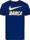 Nike FC Barcelona Men's Sports T-Shirt Stamped Blue