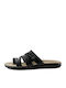 Fantasy Sandals Mara Leather Women's Flat Sandals Anatomic in Black Color