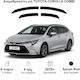 Heko Set of Windbreakers Front and Rear Car Dark Fime for Toyota Corolla 4pcs