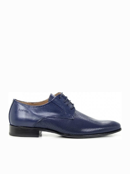 Softies Men's Leather Dress Shoes Blue