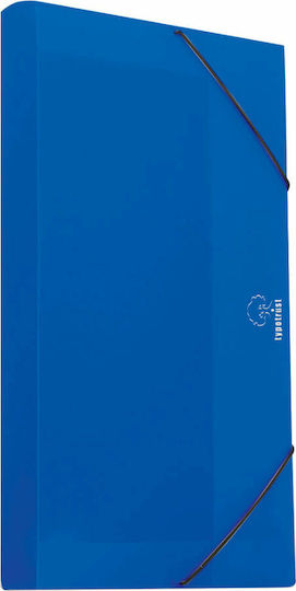 Typotrust Plastic File Box with Rubber Band 35x5x35cm Blue