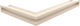 Kratki Corner Fireplace Air Shutter Beige 40x60x6cm