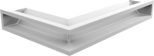 Kratki Γωνιακή Περσίδα Τζακιού 40x60x9cm Λευκή