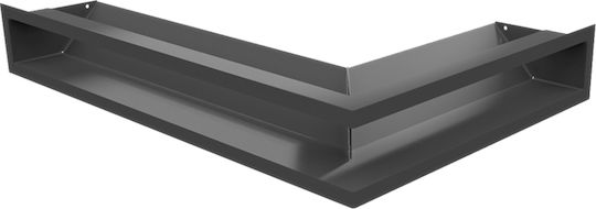 Kratki Γωνιακή Περσίδα Τζακιού 40x60x9cm Γκρι
